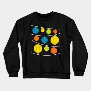 Lanterns | Blue Yellow Orange Green Crewneck Sweatshirt